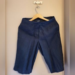 Animale. Black linen Bermuda length knee shorts. S/M. EUC